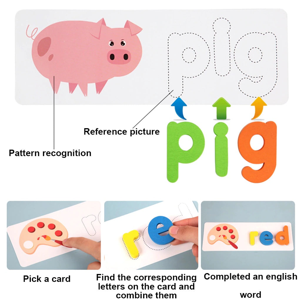 Montessori Wooden Alphabet Spelling Game