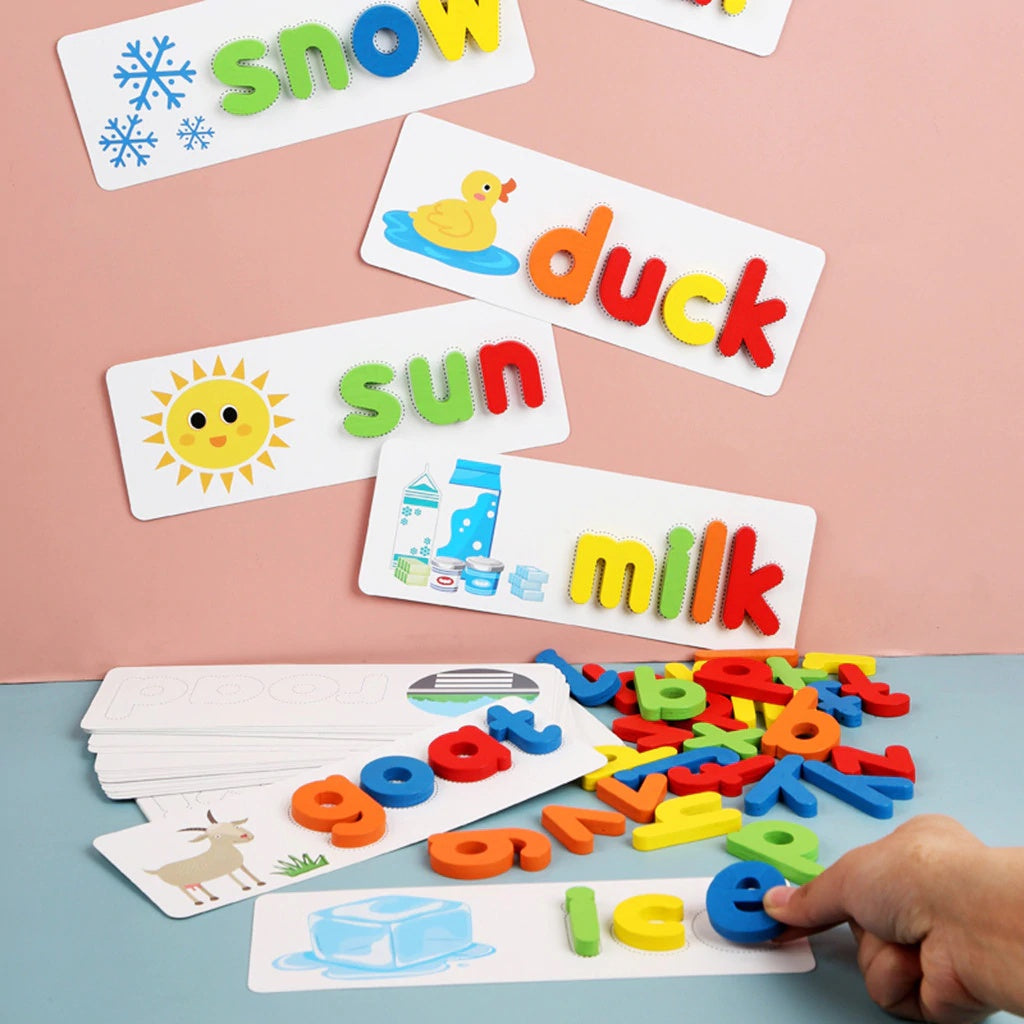 Montessori Wooden Alphabet Spelling Game