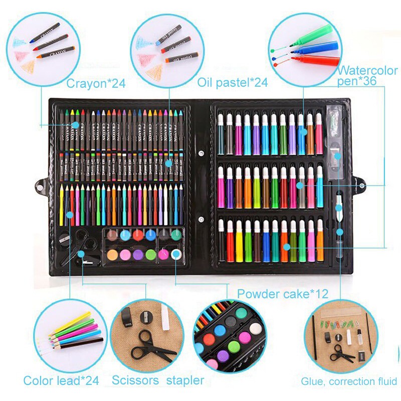 150-Piece Art Set - Colour Pencil, Marker, Crayon, Water Colour/Paint