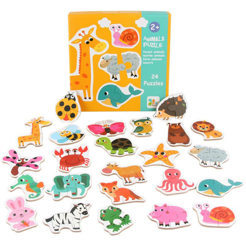 Montessori Matching Puzzles - Fruits & Vegetables