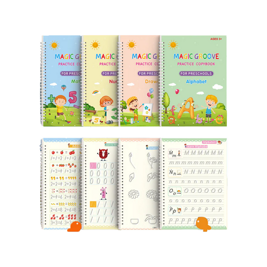 4A Size Magic Groove Copy Book (4 Books/Set)