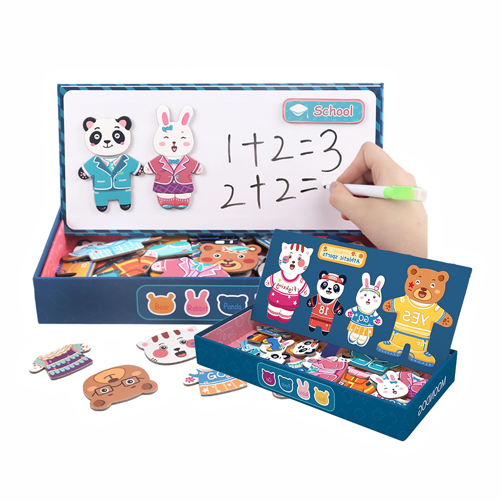 Magnetic Bear Family Dress Up Puzzle