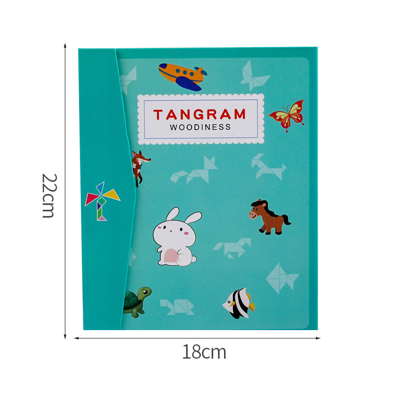 Magnetic Wooden Tangram Puzzle Book - Basic