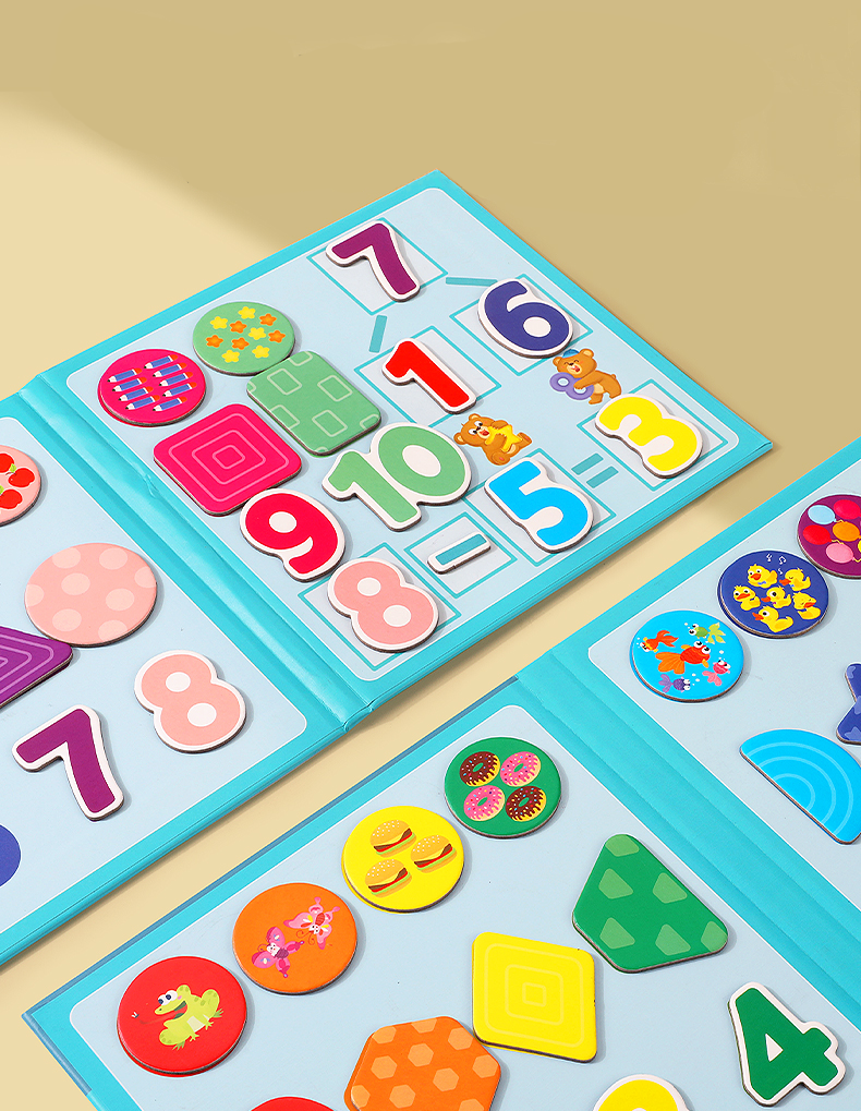 Magnetic 3 IN 1 Puzzles Book - Colour, Shape and Mathematics