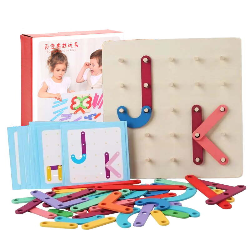 Wooden Montessori Pegboard Puzzle