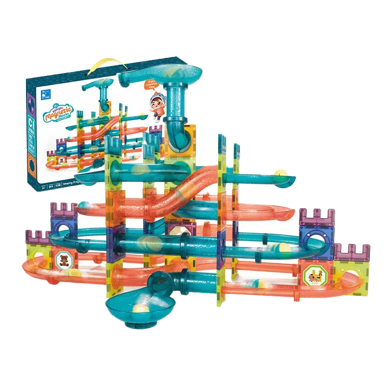 Magnetic Tiles Ball Run Set - Non LED - 158 Pieces