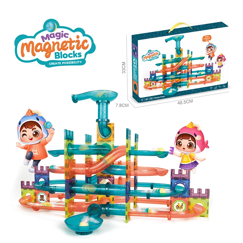 Magnetic Tiles Ball Run Set - Non LED - 158 Pieces