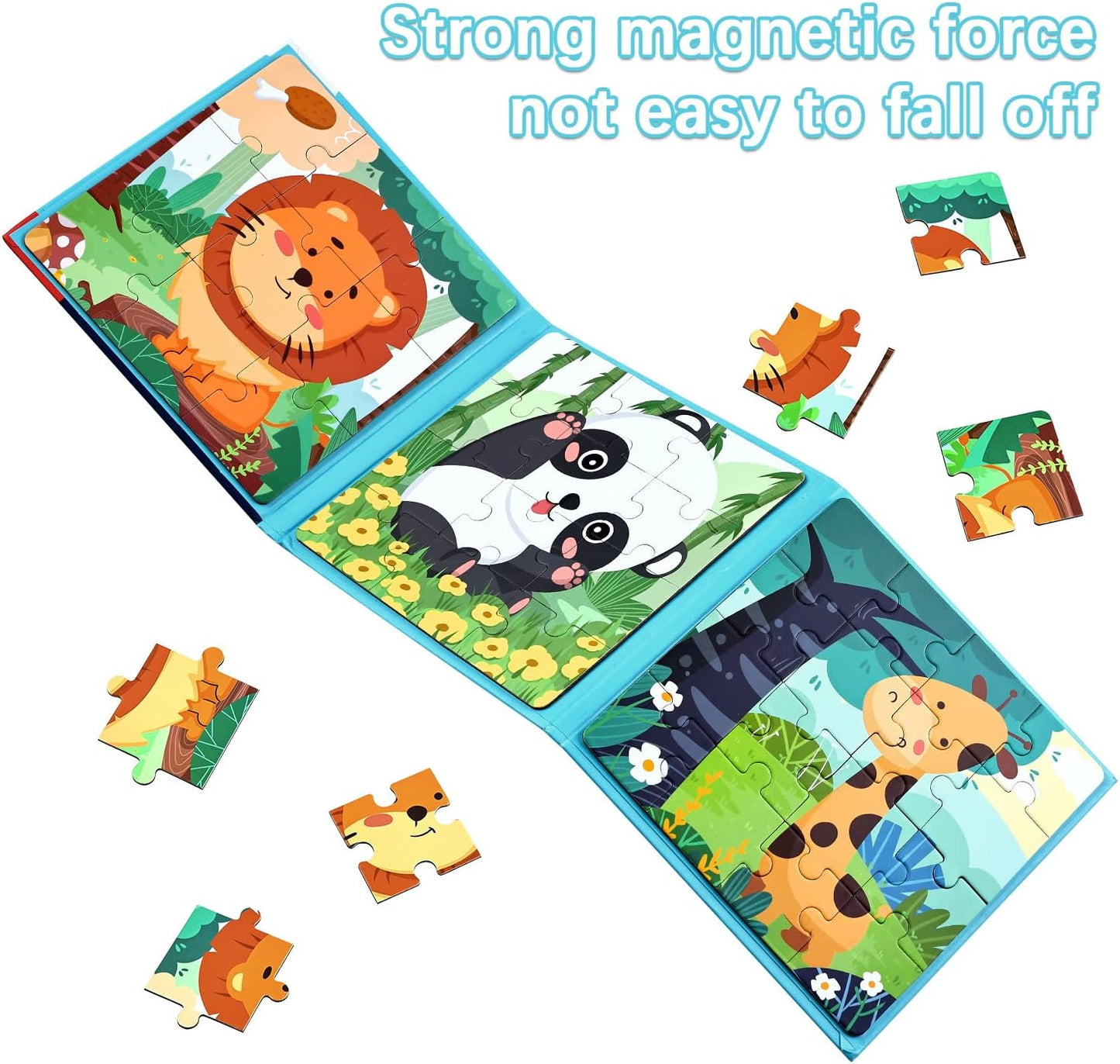 Magnetic 3 IN 1 Puzzles Book - Leveled Jigsaw
