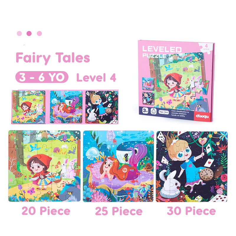 Magnetic 3 IN 1 Puzzles Book - Leveled Jigsaw