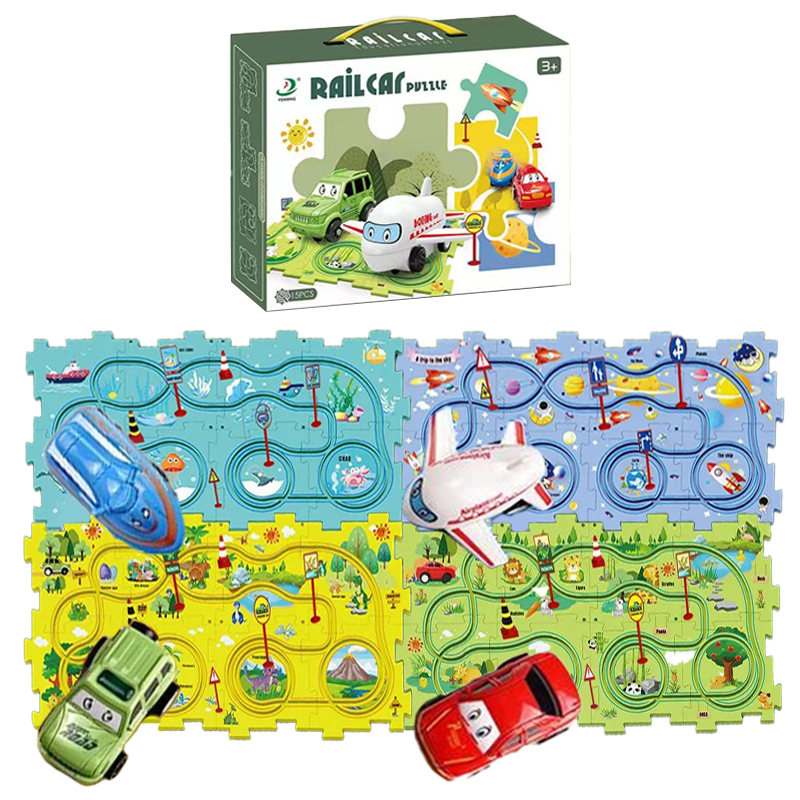 Rail Car Maze Puzzle - 15 Pieces