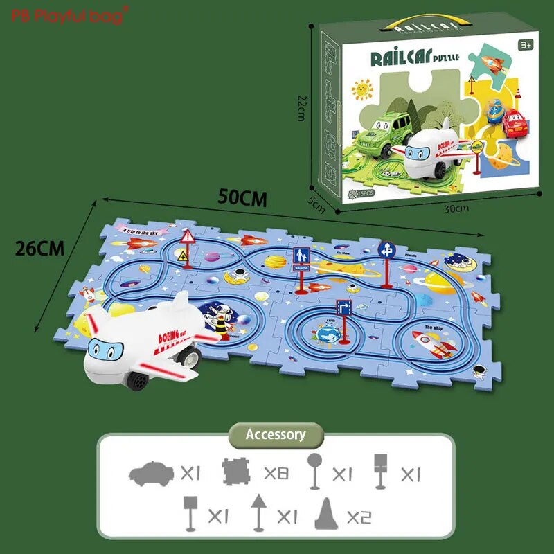 Rail Car Maze Puzzle - 15 Pieces