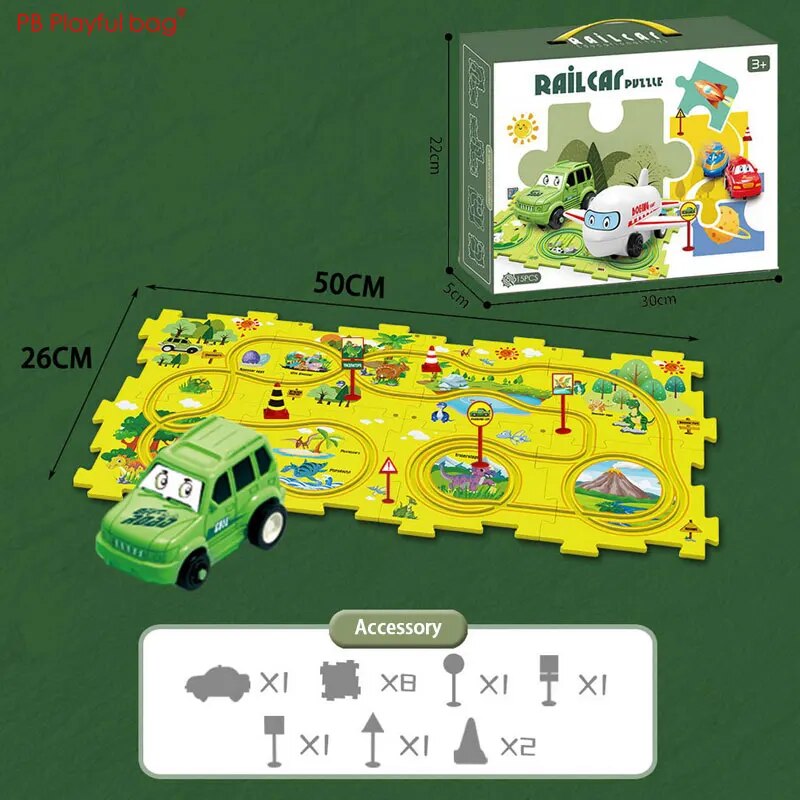 Rail Car Maze Puzzle - 15 Pieces