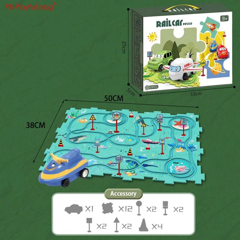 Rail Car Maze Puzzle - 25 Pieces