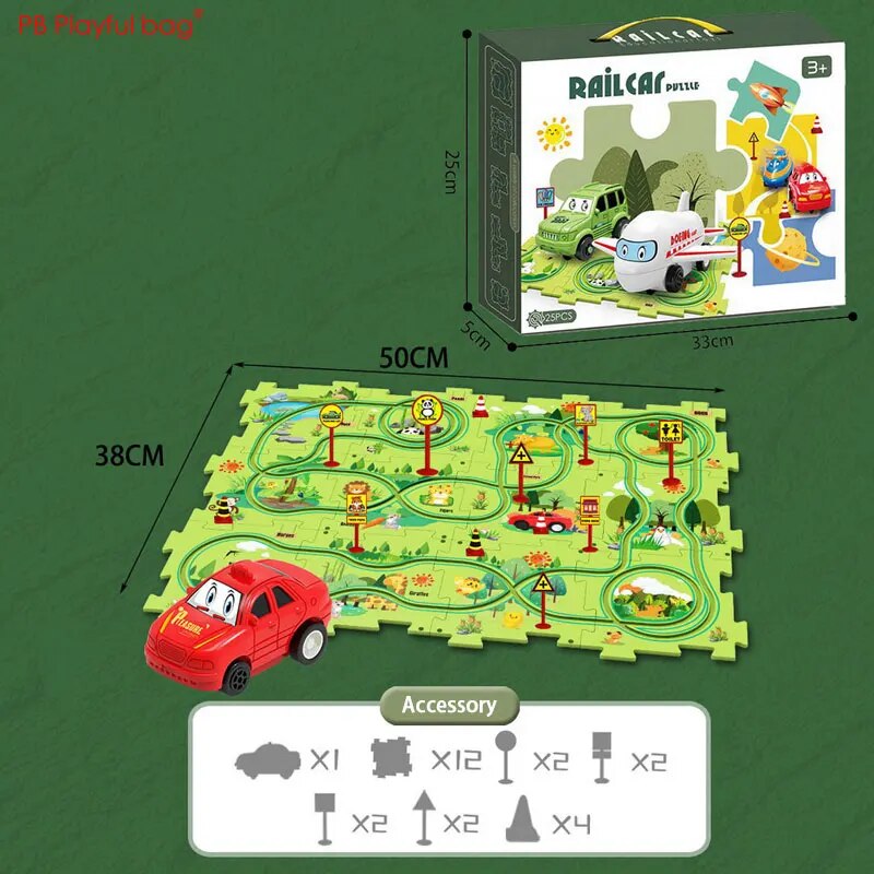 Rail Car Maze Puzzle - 25 Pieces