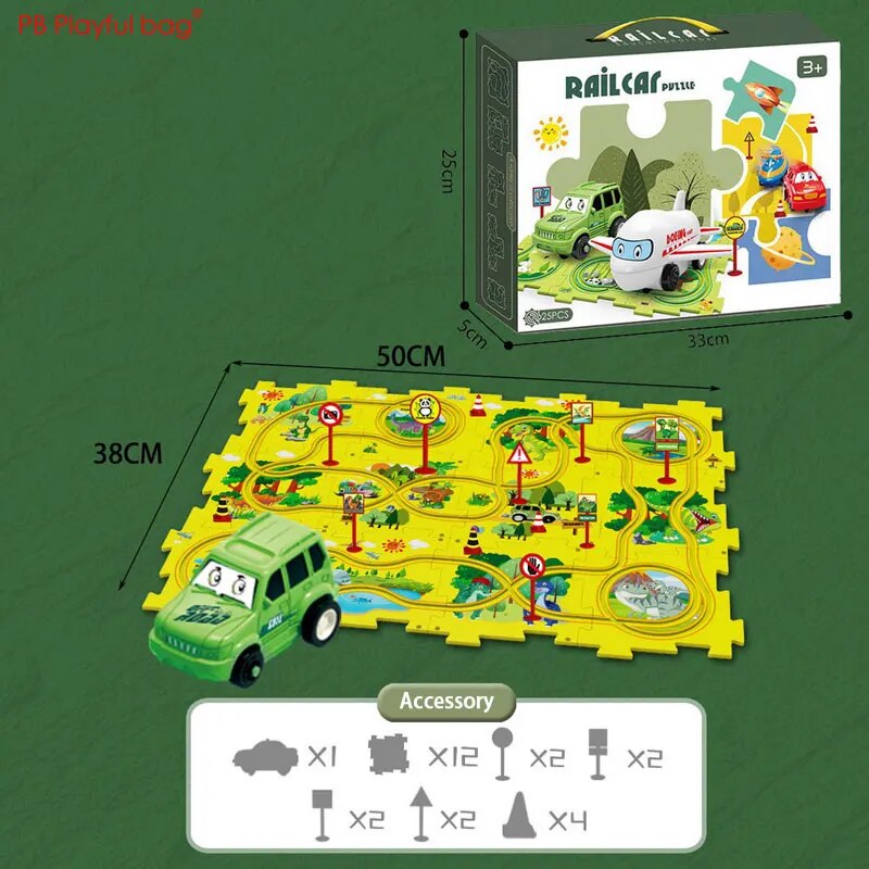 Rail Car Maze Puzzle - 25 Pieces