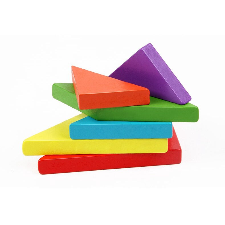 Magnetic Wooden Tangram Puzzle Book - Basic + T-Shape