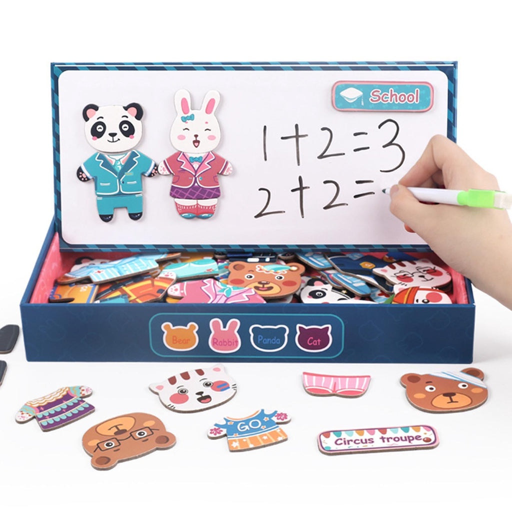 Magnetic Bear Family Dress Up Puzzle