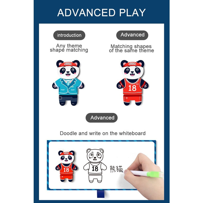 Magnetic Bear Family Dress Up Puzzle