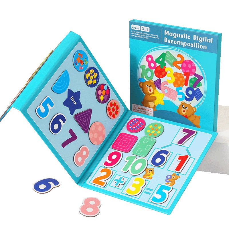 Magnetic 3 IN 1 Puzzles Book - Colour, Shape and Mathematics