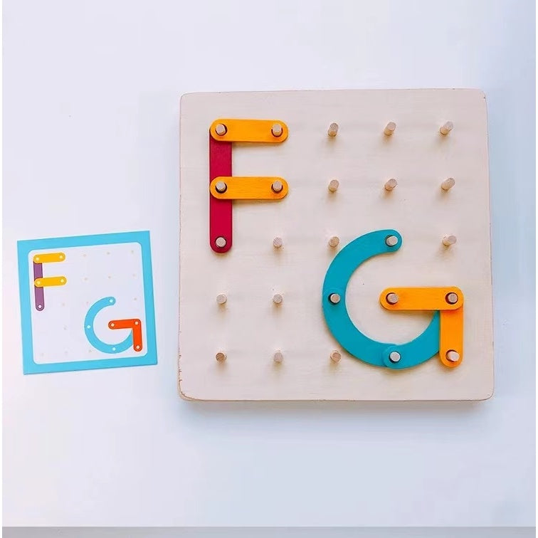 Wooden Montessori Pegboard Puzzle