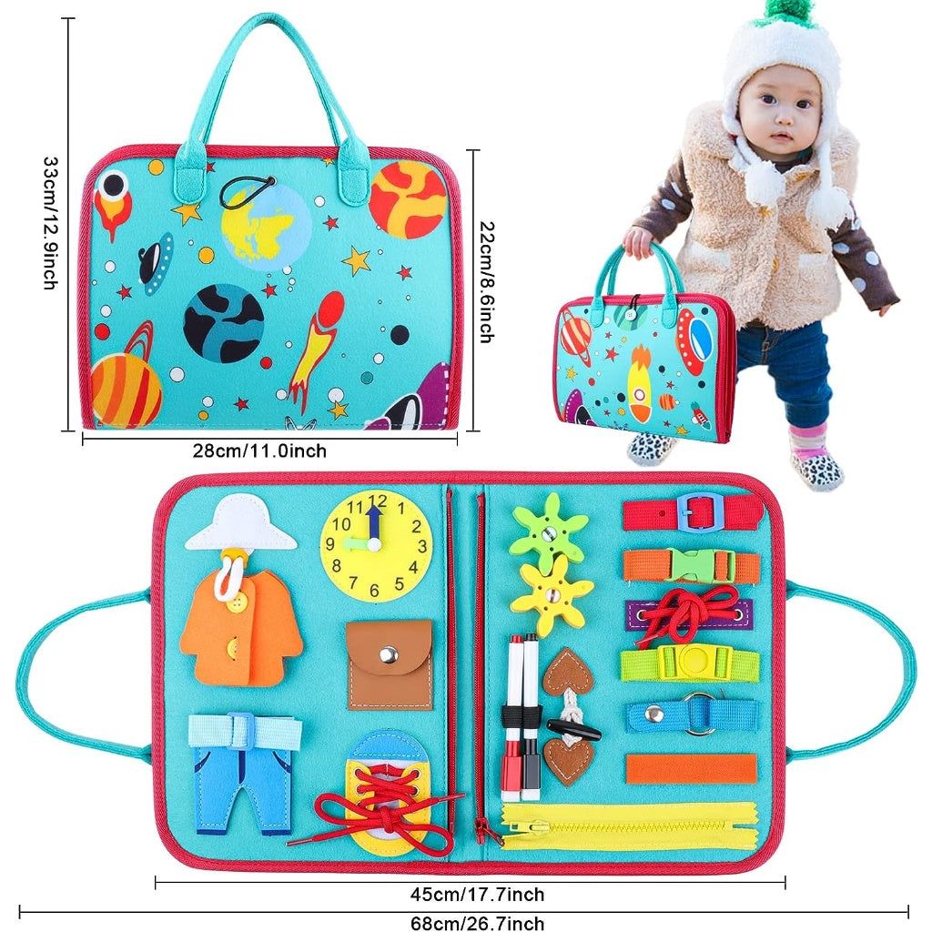Montessori Sensory Activity Busy Board - Felt Book