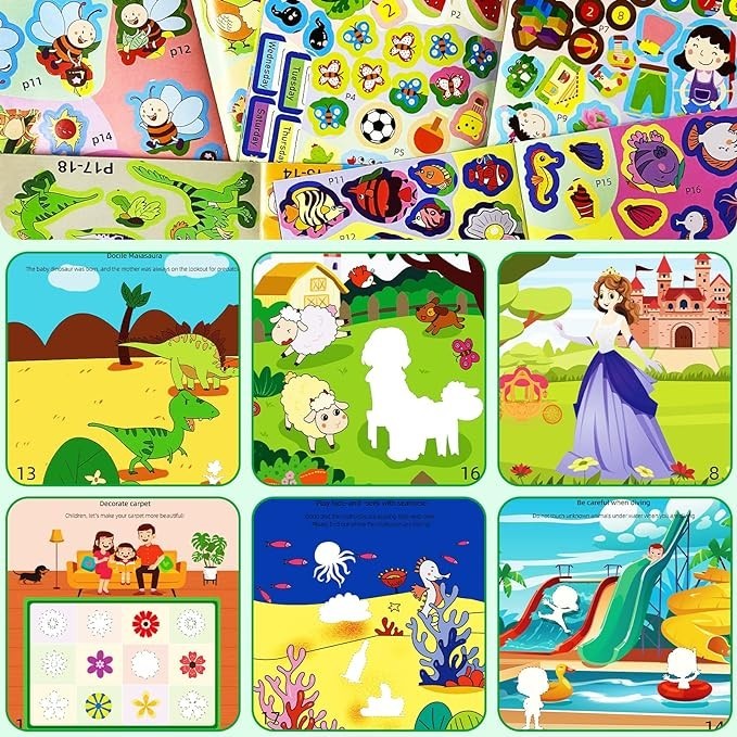 20 Sets Sticker Books for Kids 2-6
