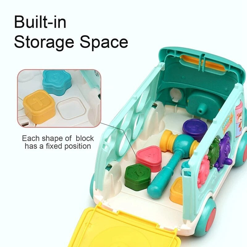 6 -in-1 Bus Toys Baby Stacking Toys