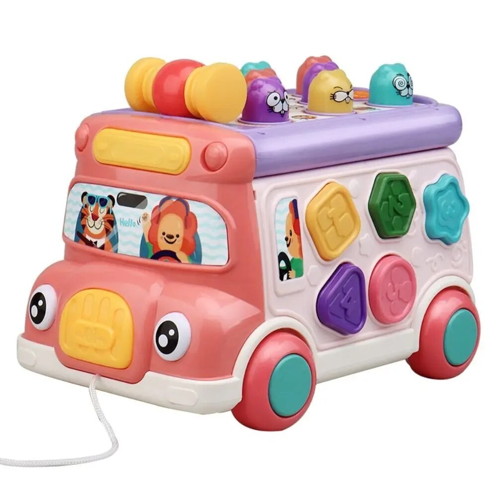 6 -in-1 Bus Toys Baby Stacking Toys