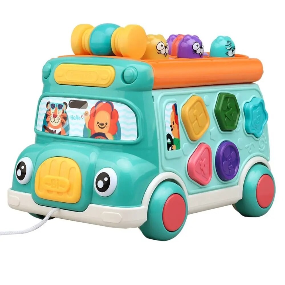 6 -in-1 Bus Toys Baby Stacking Toys