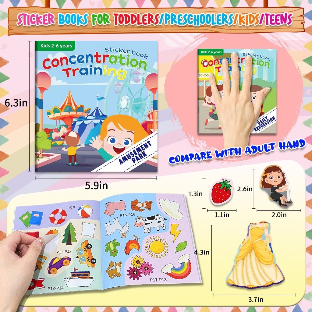 20 Sets Sticker Books for Kids 2-6
