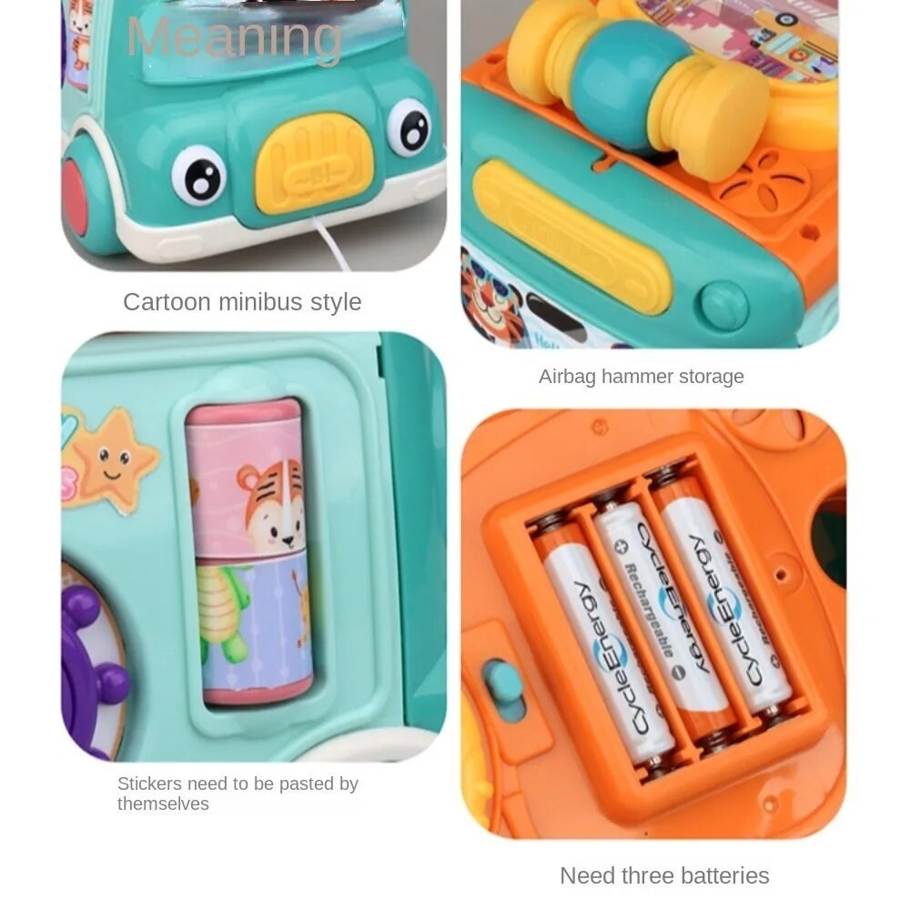 6 -in-1 Bus Toys Baby Stacking Toys