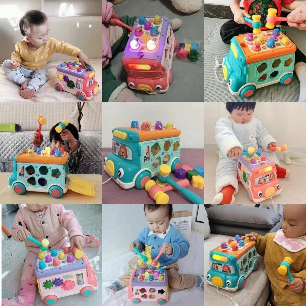 6 -in-1 Bus Toys Baby Stacking Toys