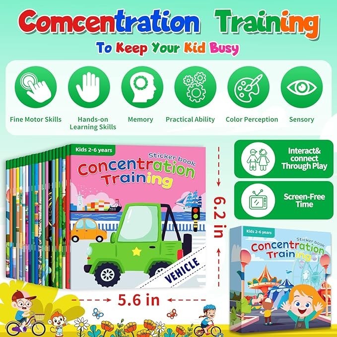 20 Sets Sticker Books for Kids 2-6