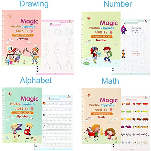 4A Size Magic Groove Copy Book (4 Books/Set)