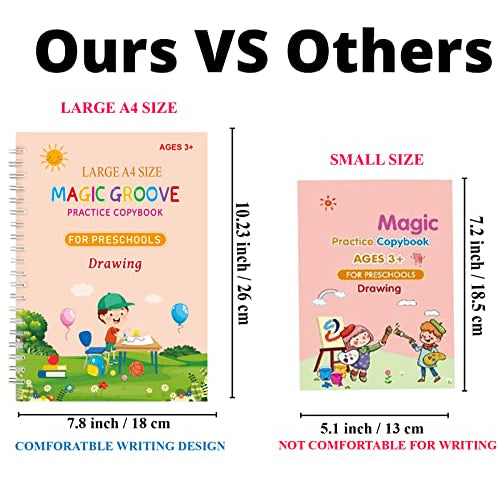 4A Size Magic Groove Copy Book (4 Books/Set)