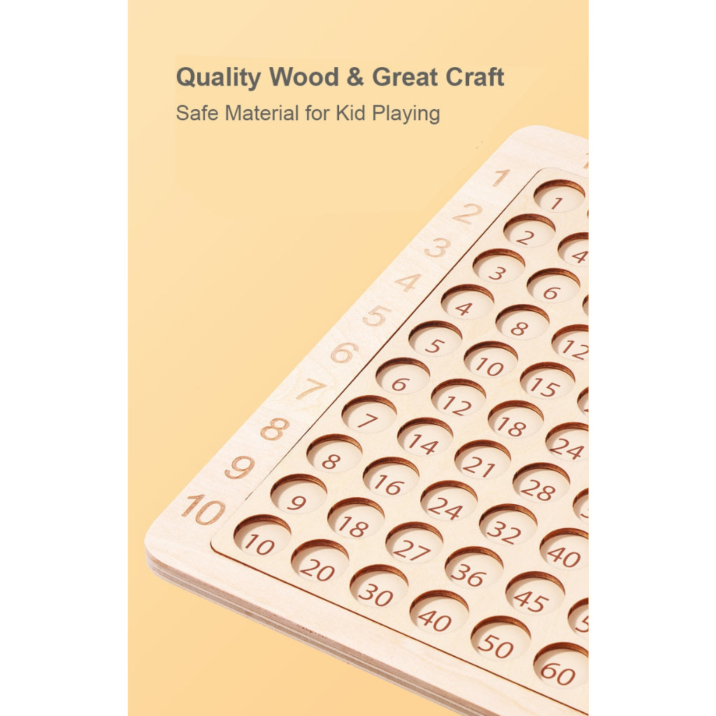 Wooden Montessori Multiplication Board Game