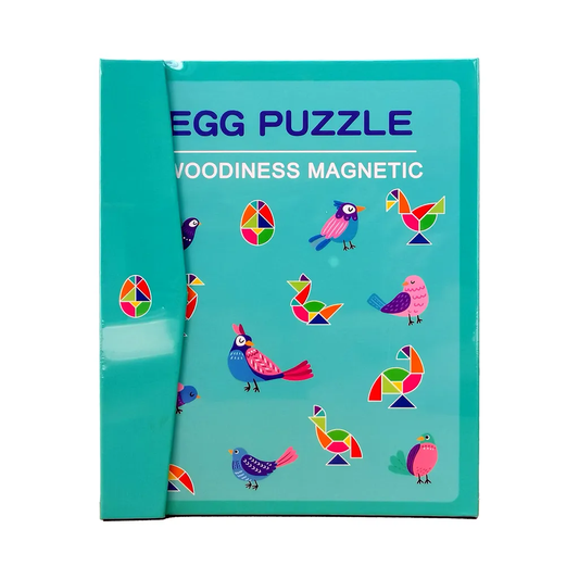 Magnetic Wooden Tangram Puzzle Book - Egg