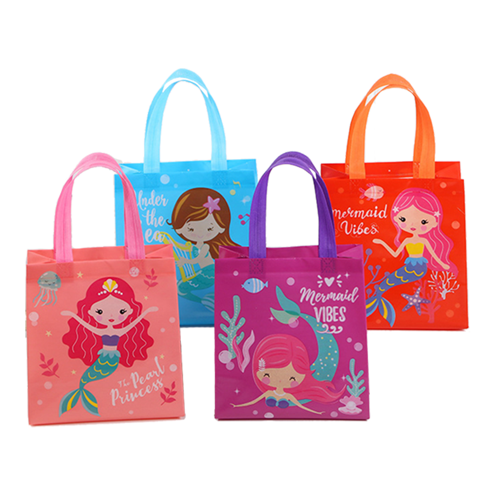Non-Woven Party Goodies Bag - Mermaid (12 Bags/Pack)