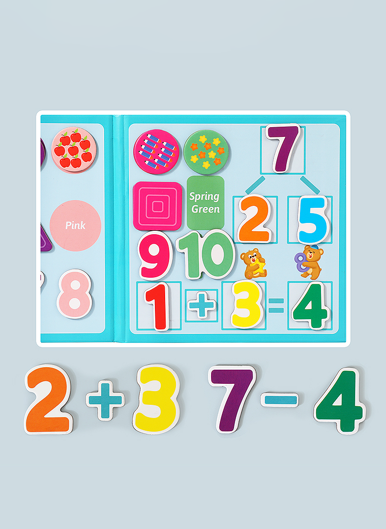 Magnetic 3 IN 1 Puzzles Book - Colour, Shape and Mathematics