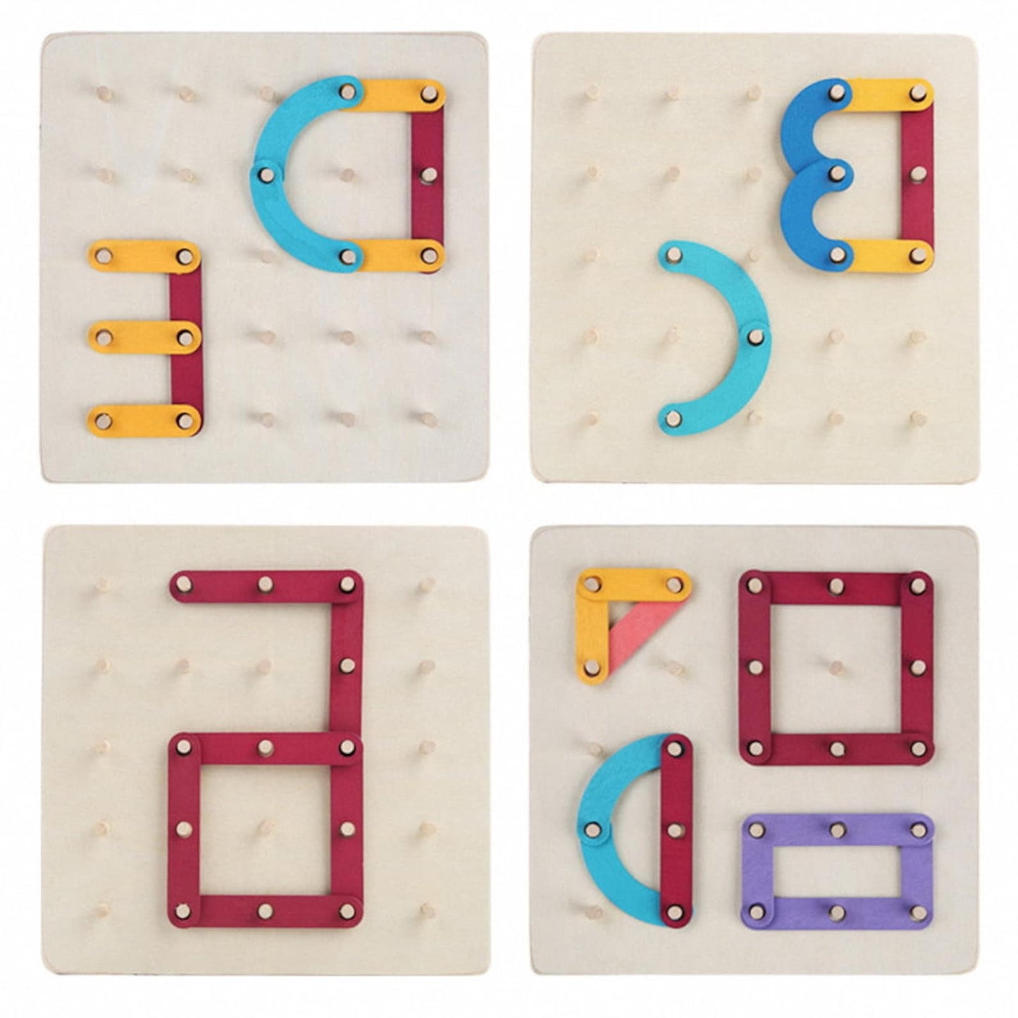 Wooden Montessori Pegboard Puzzle