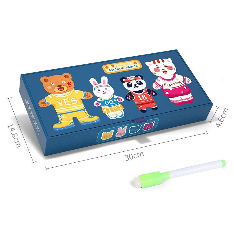 Magnetic Bear Family Dress Up Puzzle