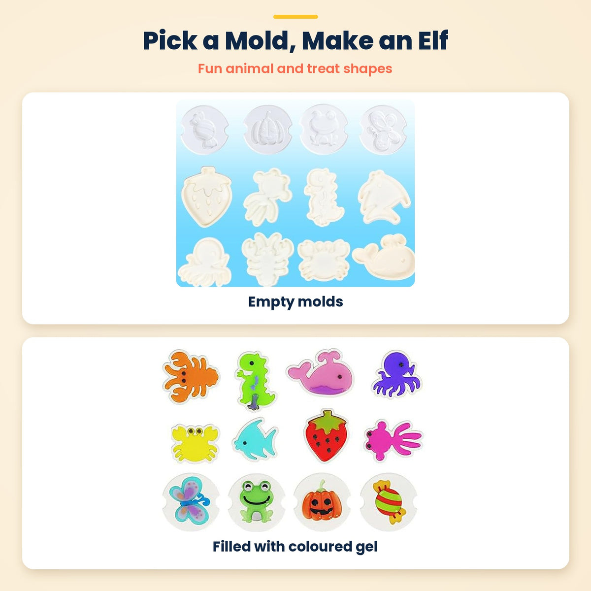 Magic Water Elf Gel DIY Kit | 12 Colours, 12 Moulds | Ages 3+