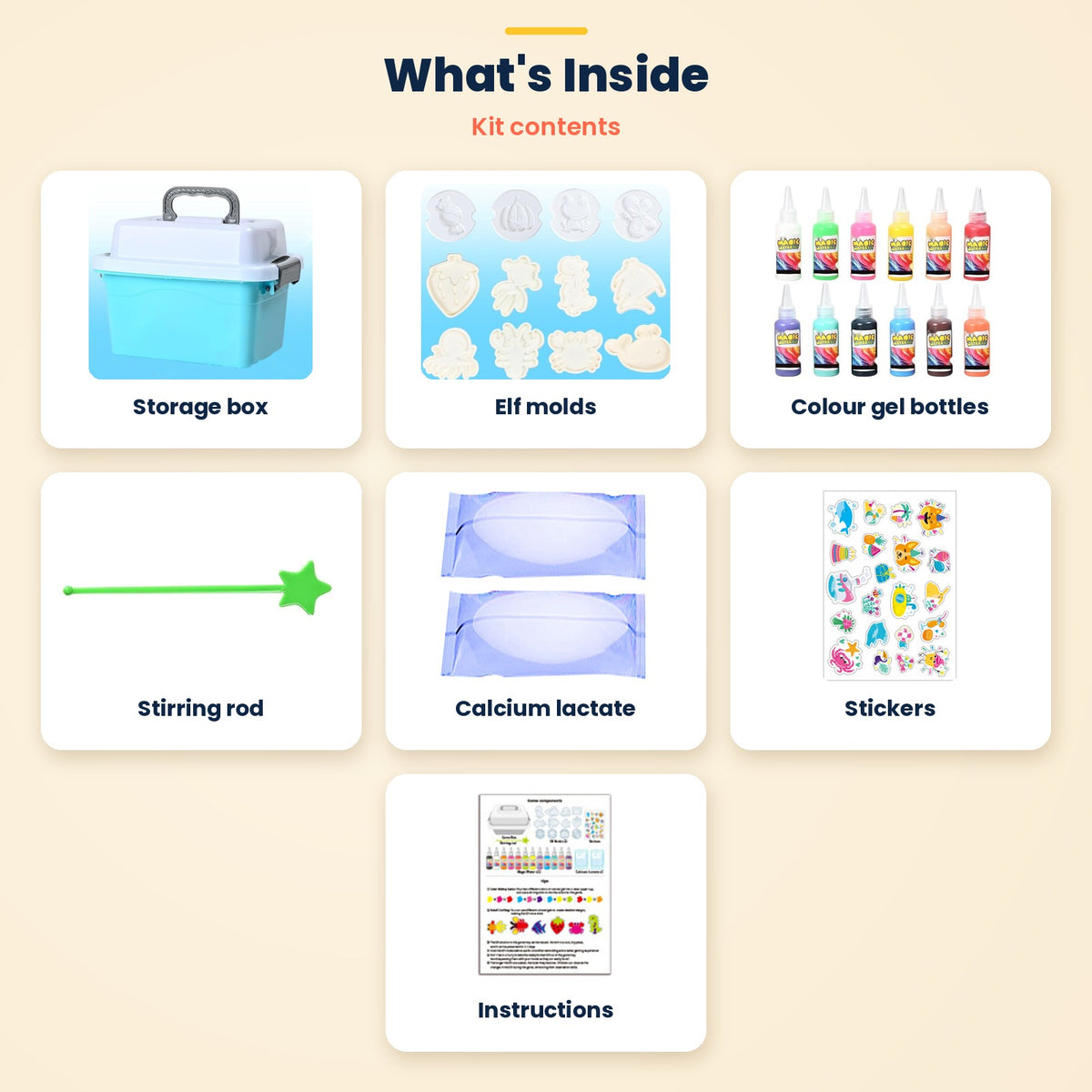 Magic Water Elf Gel DIY Kit | 12 Colours, 12 Moulds | Ages 3+