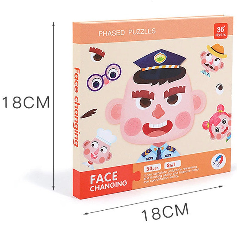 Magnetic Face Changing Puzzle