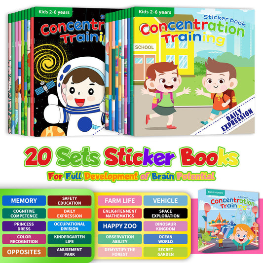 20 Sets Sticker Books for Kids 2-6